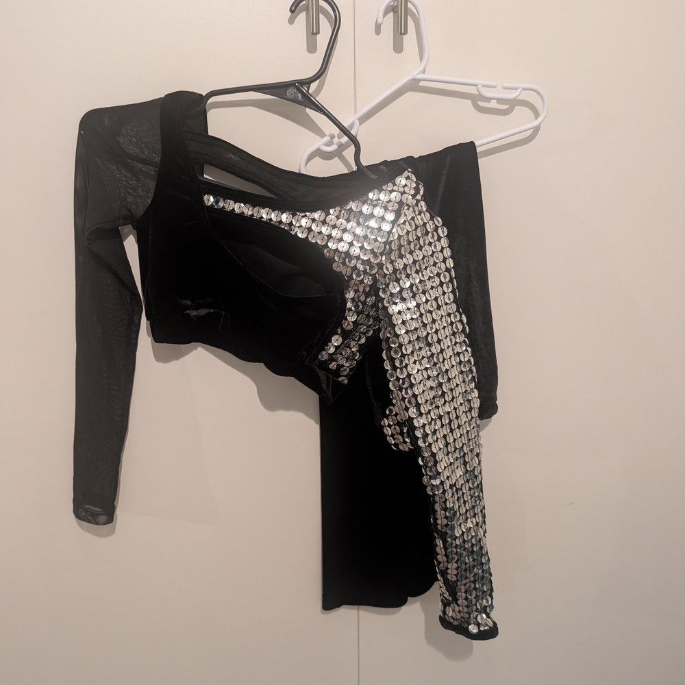 Weissman Black and Silver Dance Costume